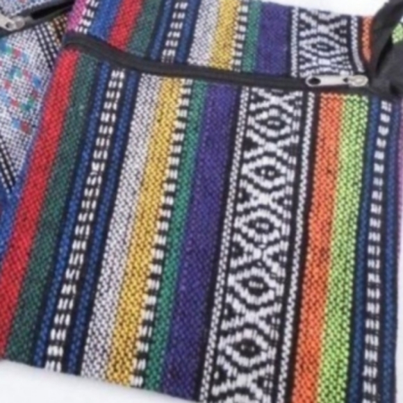MENS Crossbody Bag Adjustable Strap 6"X 7.5"Aztec print zip close Messenger U… - Picture 3 of 5